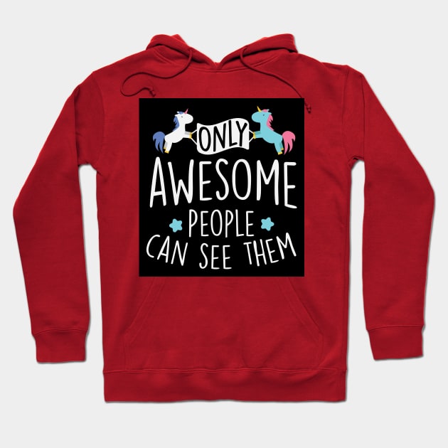 Only awesome people can see them (black) Hoodie by nektarinchen